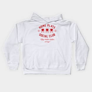 Home Plate Social Club Hey Batter Batter Swing Baseball Kids Hoodie